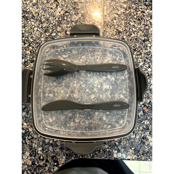 Lunch Cube Salad New Container BPA Free Microwave FreezerSafe Salad 4pc Set - Picture 4 of 7